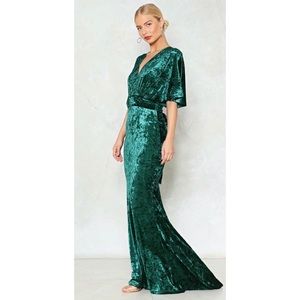 Nasty Gal Crushed Velvet Dress